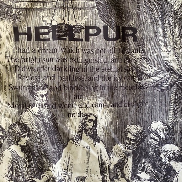 Hellpur The Last Supper edgybold fashion forward streetwear windbreaker jacket M - Picture 6 of 8